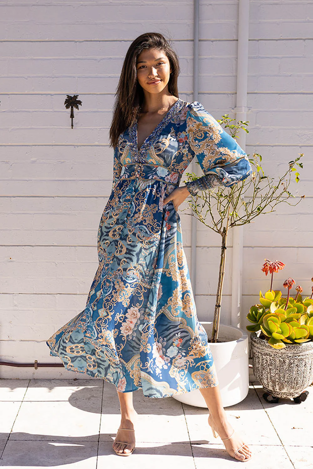 Lotus Dress - Blue Ocean - Image 13