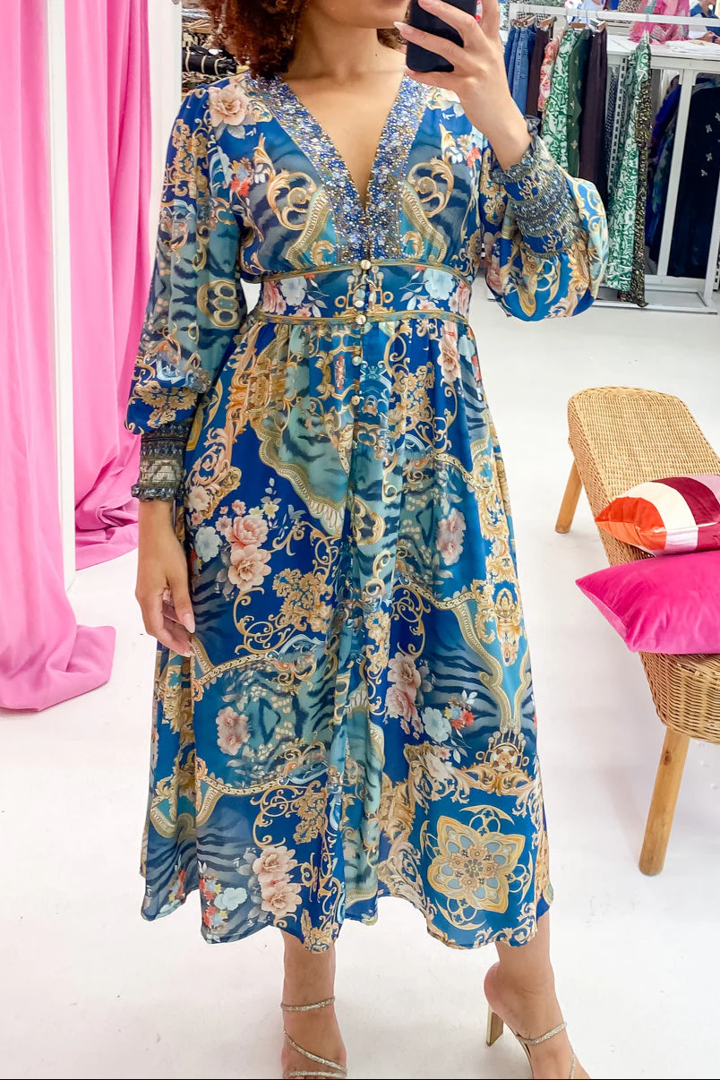 Lotus Dress - Blue Ocean - Image 5