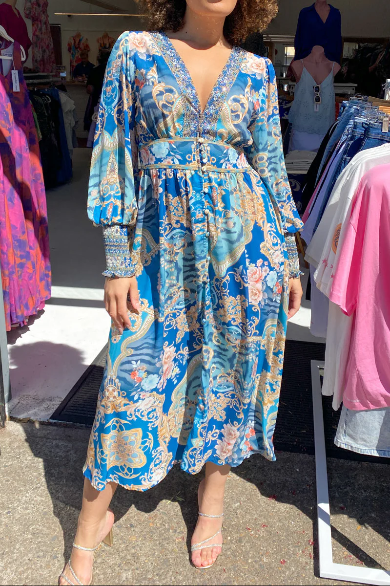 Lotus Dress - Blue Ocean - Image 6