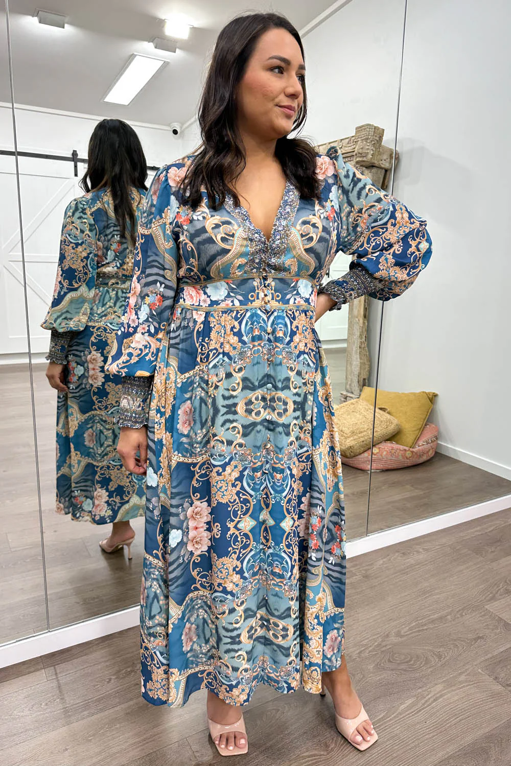 Lotus Dress - Blue Ocean - Image 8