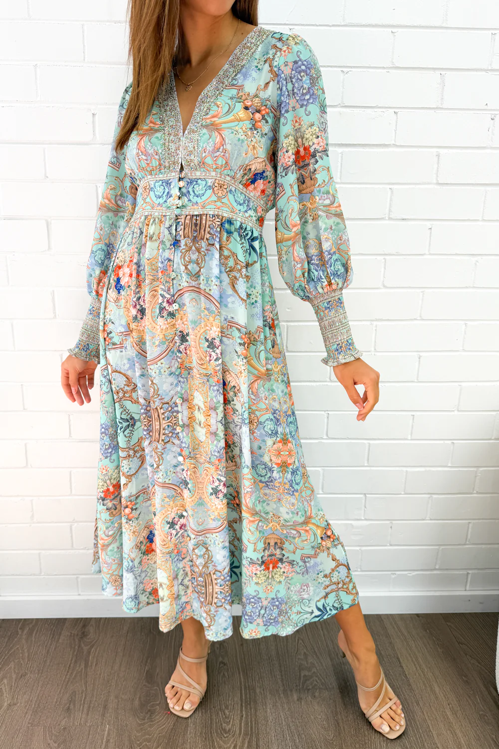 Lotus Dress - Floral Mint - Image 2