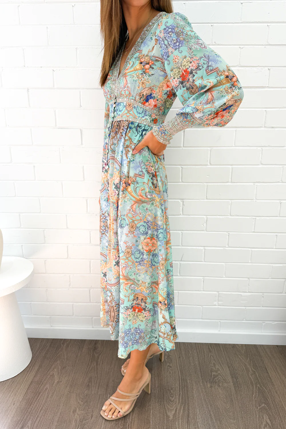 Lotus Dress - Floral Mint - Image 3