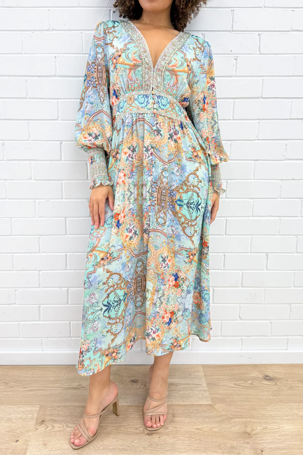 Lotus Dress - Floral Mint - Image 7