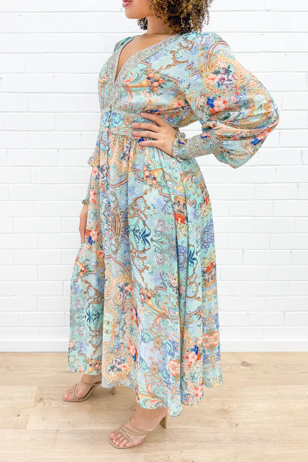Lotus Dress - Floral Mint - Image 8