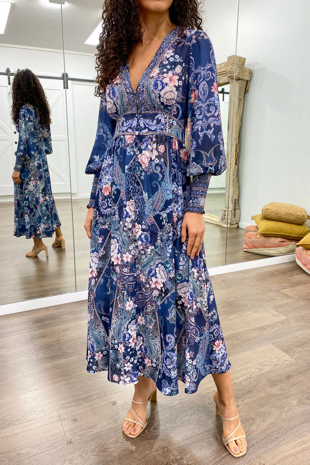Lotus Dress - Navy Floral - Image 2