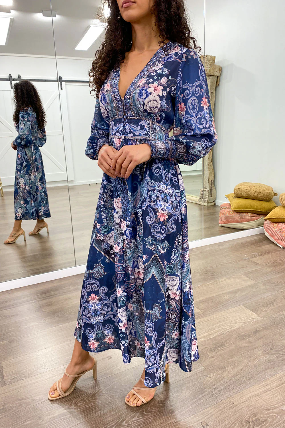 Lotus Dress - Navy Floral - Image 4