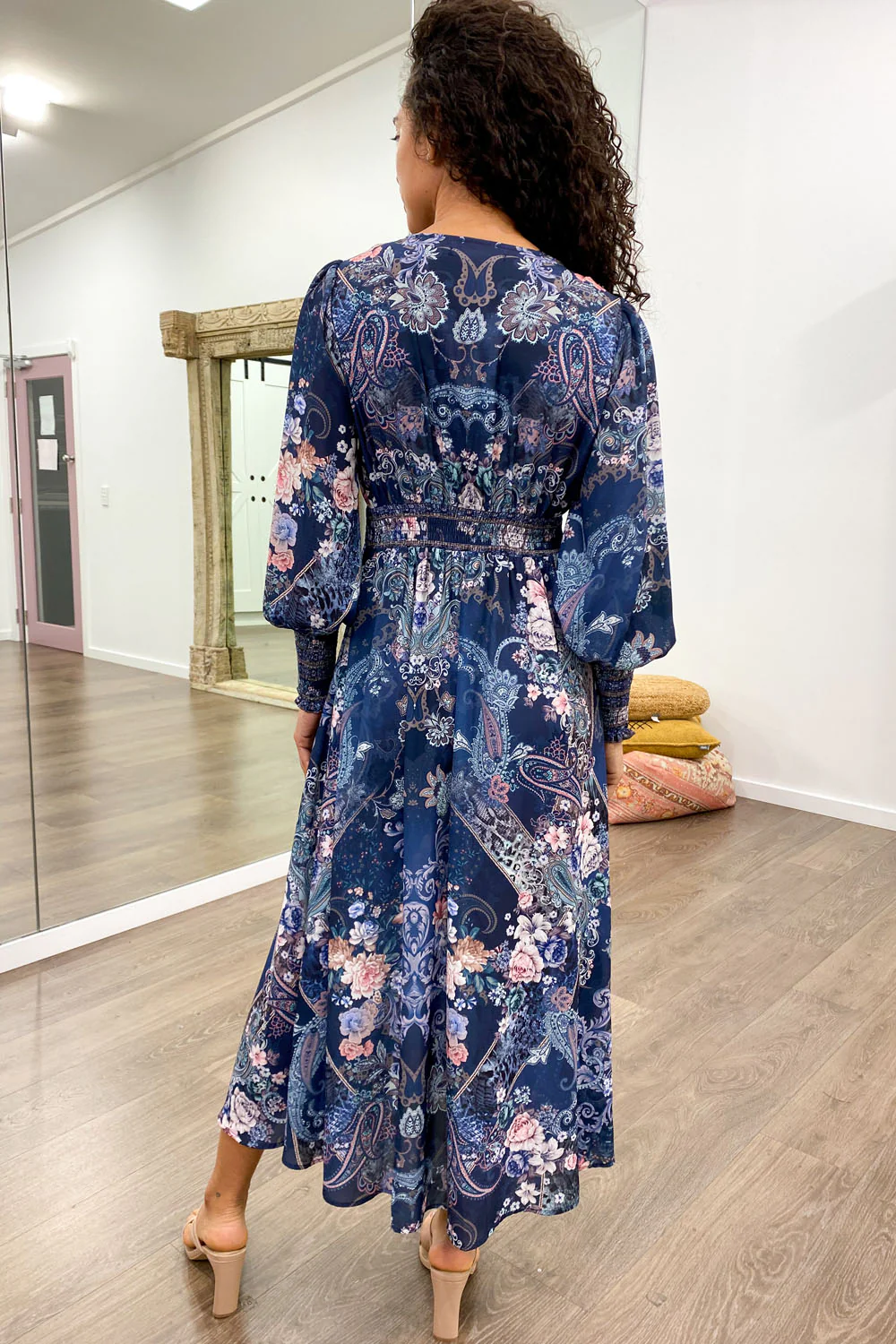 Lotus Dress - Navy Floral - Image 6