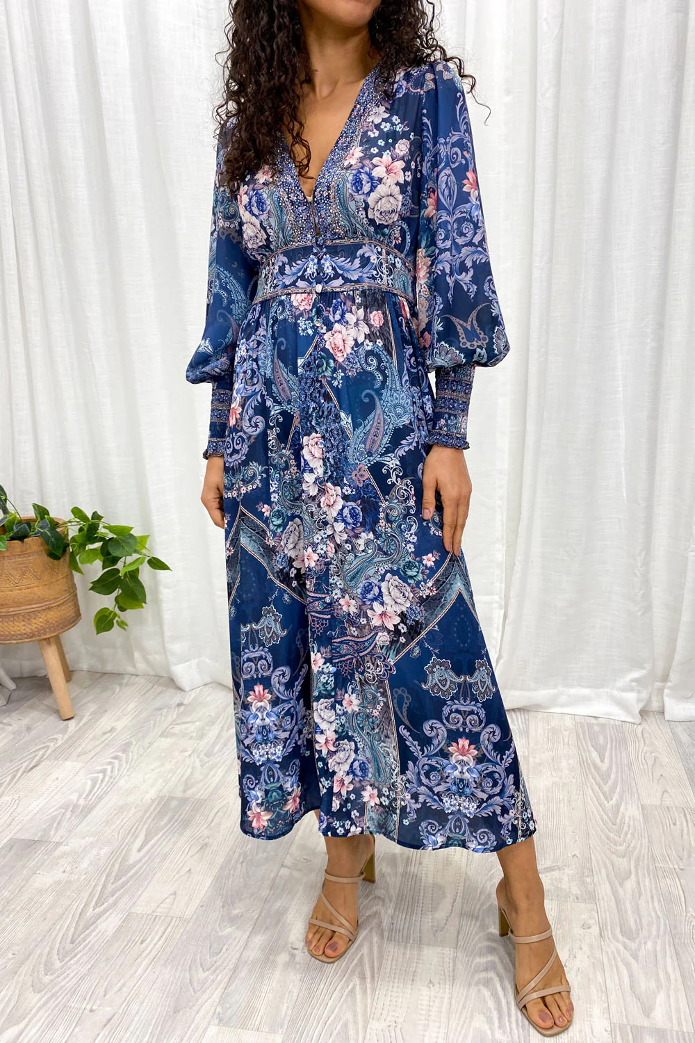 Lotus Dress - Navy Floral - Image 8