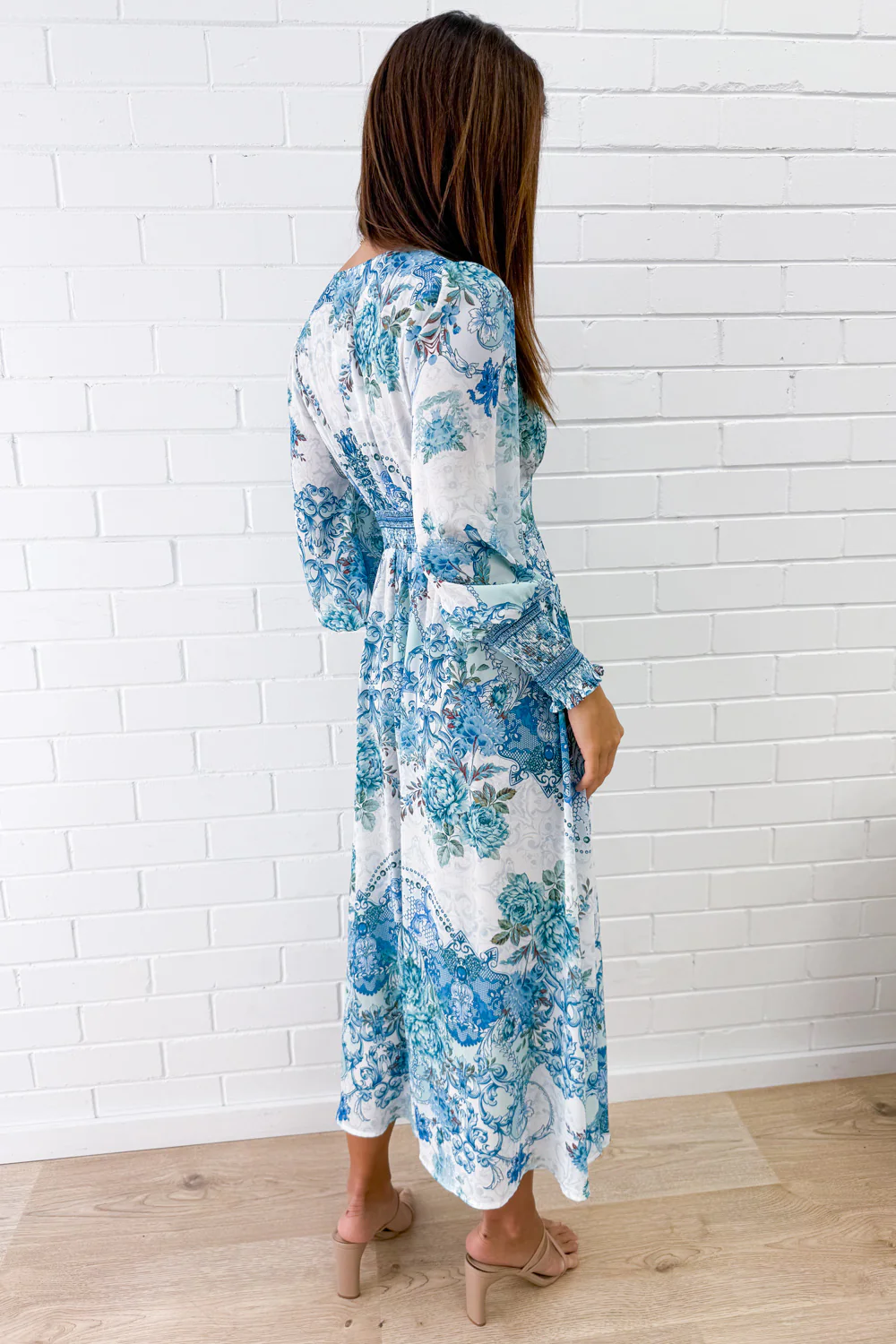 Lotus Dress - Teal  Floral - Image 4