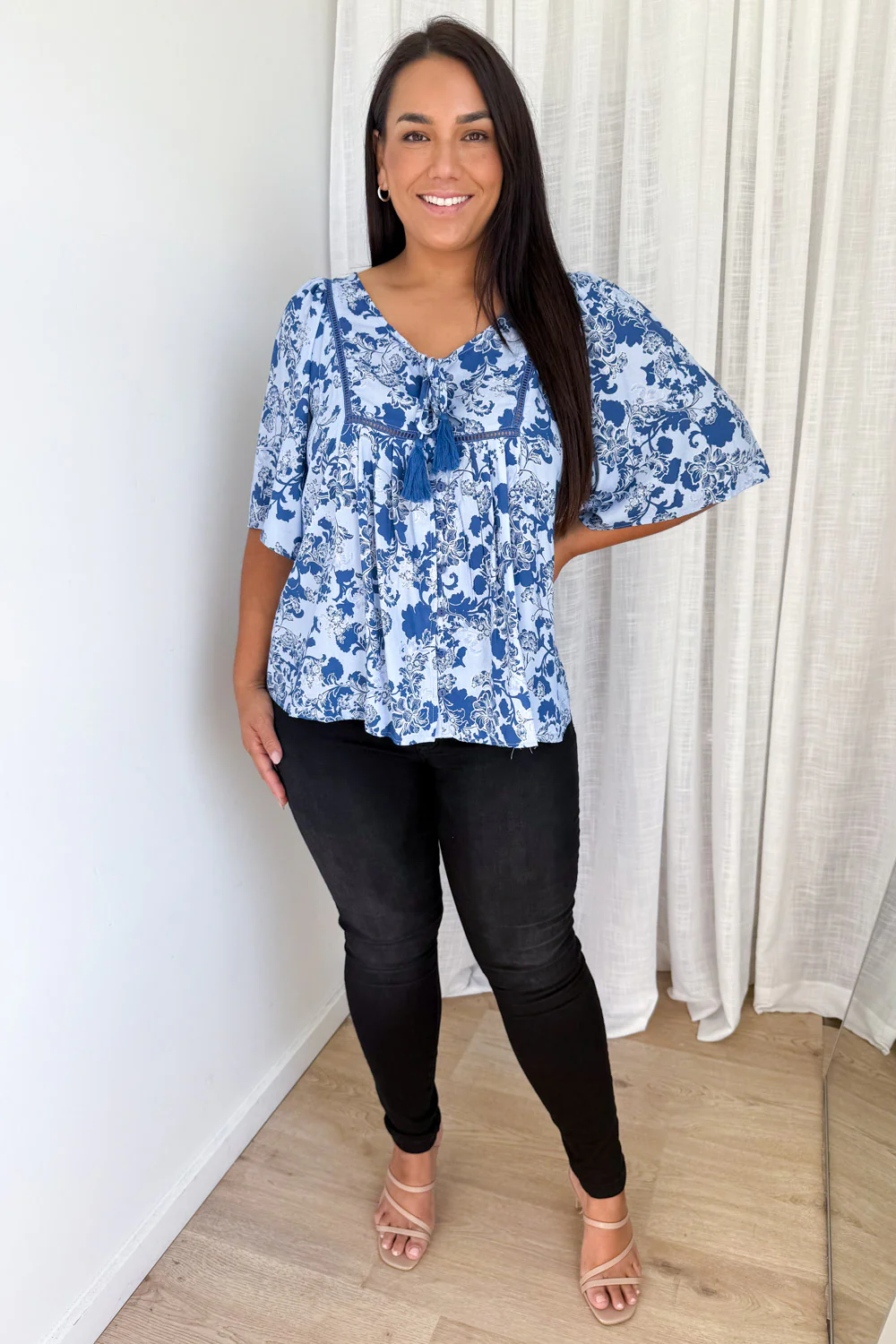 Lula Top - Blue Floral - Image 10