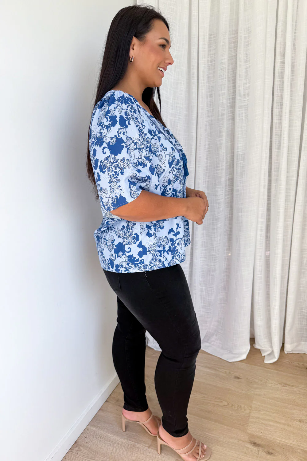 Lula Top - Blue Floral - Image 11