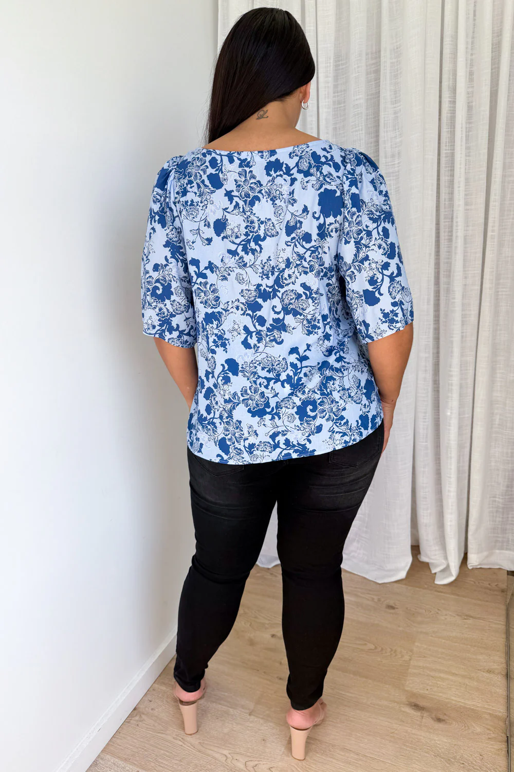 Lula Top - Blue Floral - Image 12