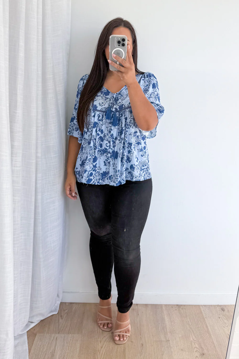 Lula Top - Blue Floral - Image 13