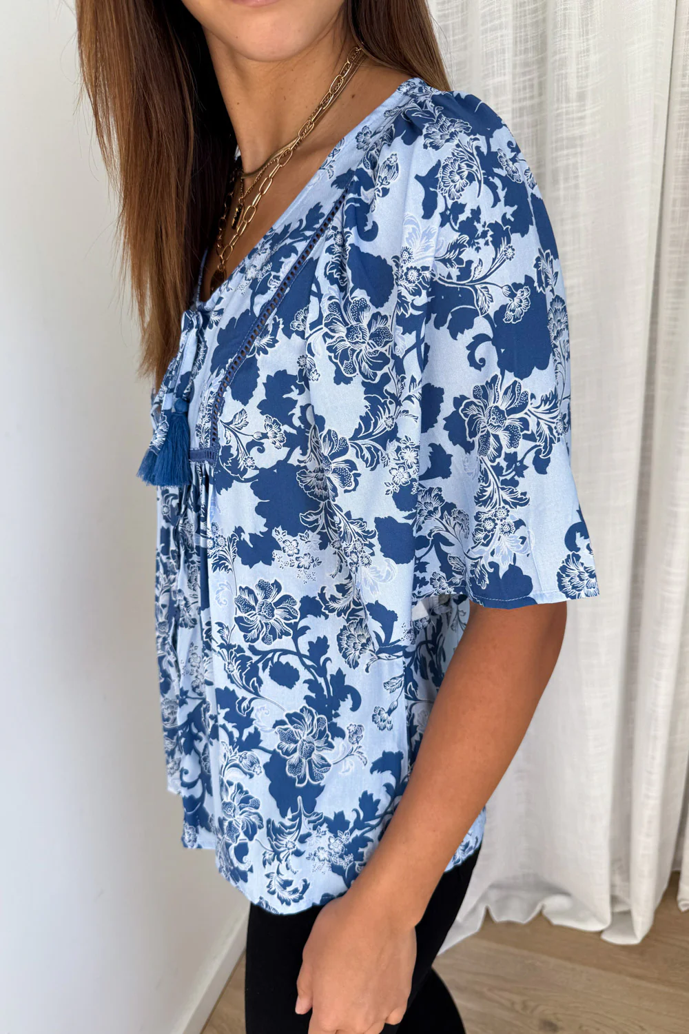 Lula Top - Blue Floral - Image 6