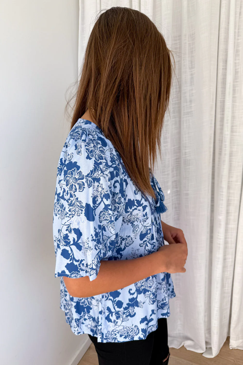 Lula Top - Blue Floral - Image 7