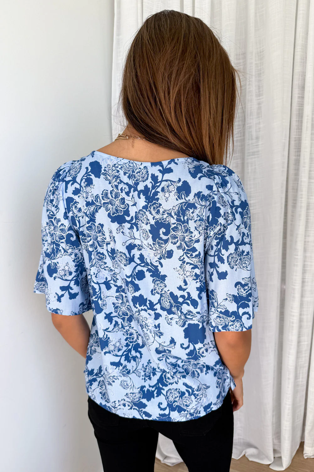 Lula Top - Blue Floral - Image 8