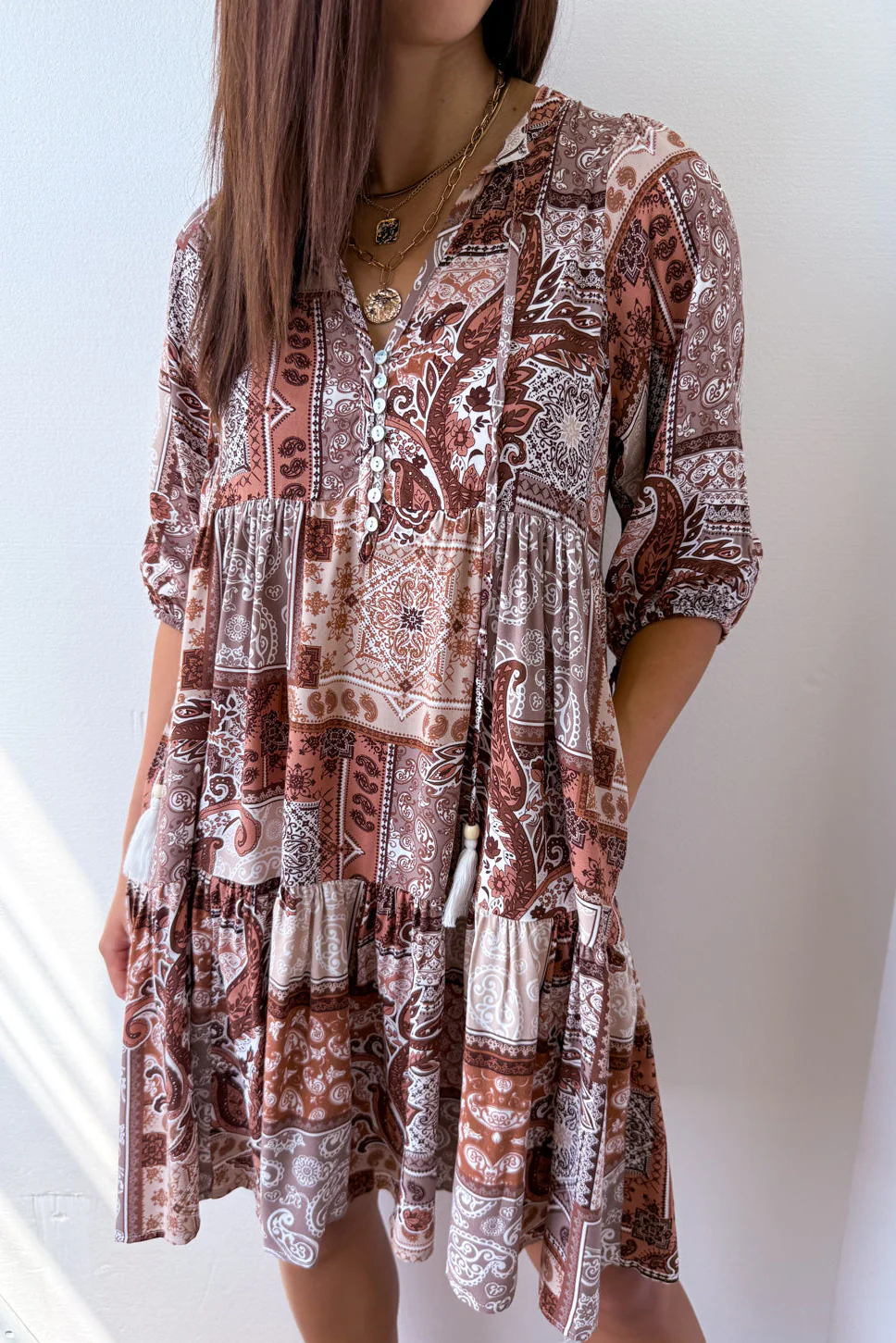 Lumen Dress - Chocolate Patchwork - Image 2