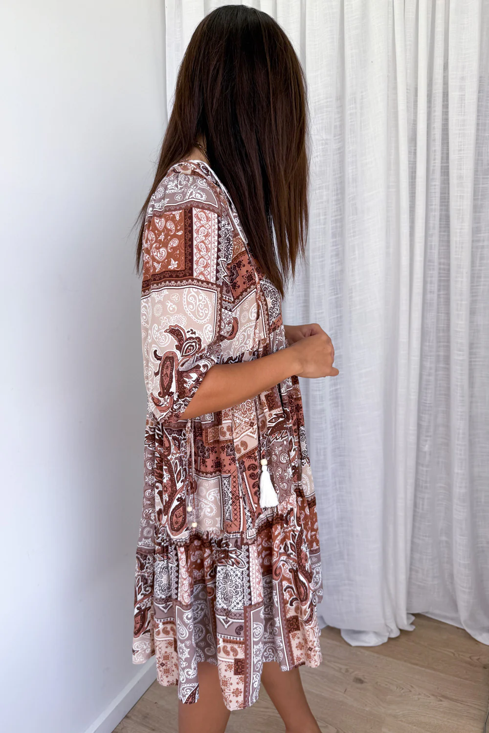 Lumen Dress - Chocolate Patchwork - Image 5