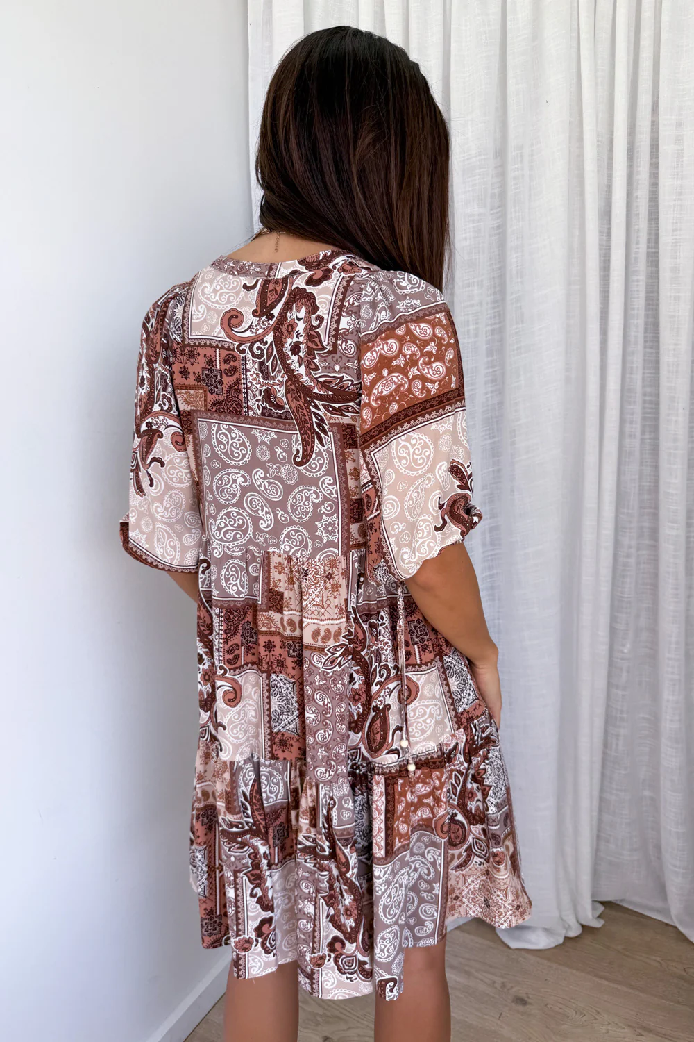 Lumen Dress - Chocolate Patchwork - Image 6