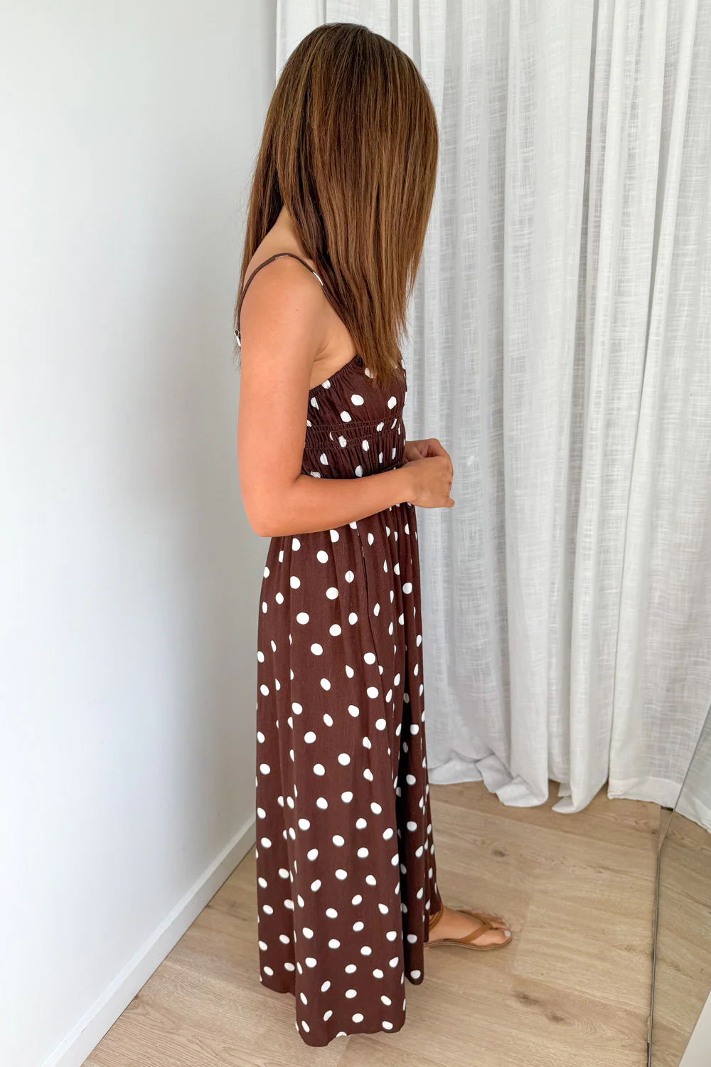 Luna Belle Dress - Chocolate Polka Dot - Image 4