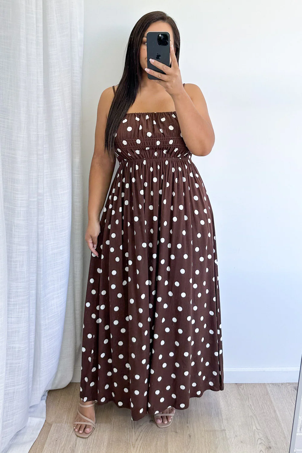 Luna Belle Dress - Chocolate Polka Dot - Image 7