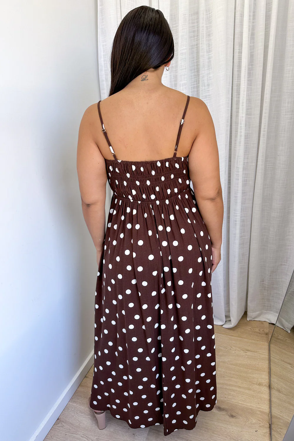 Luna Belle Dress - Chocolate Polka Dot - Image 9