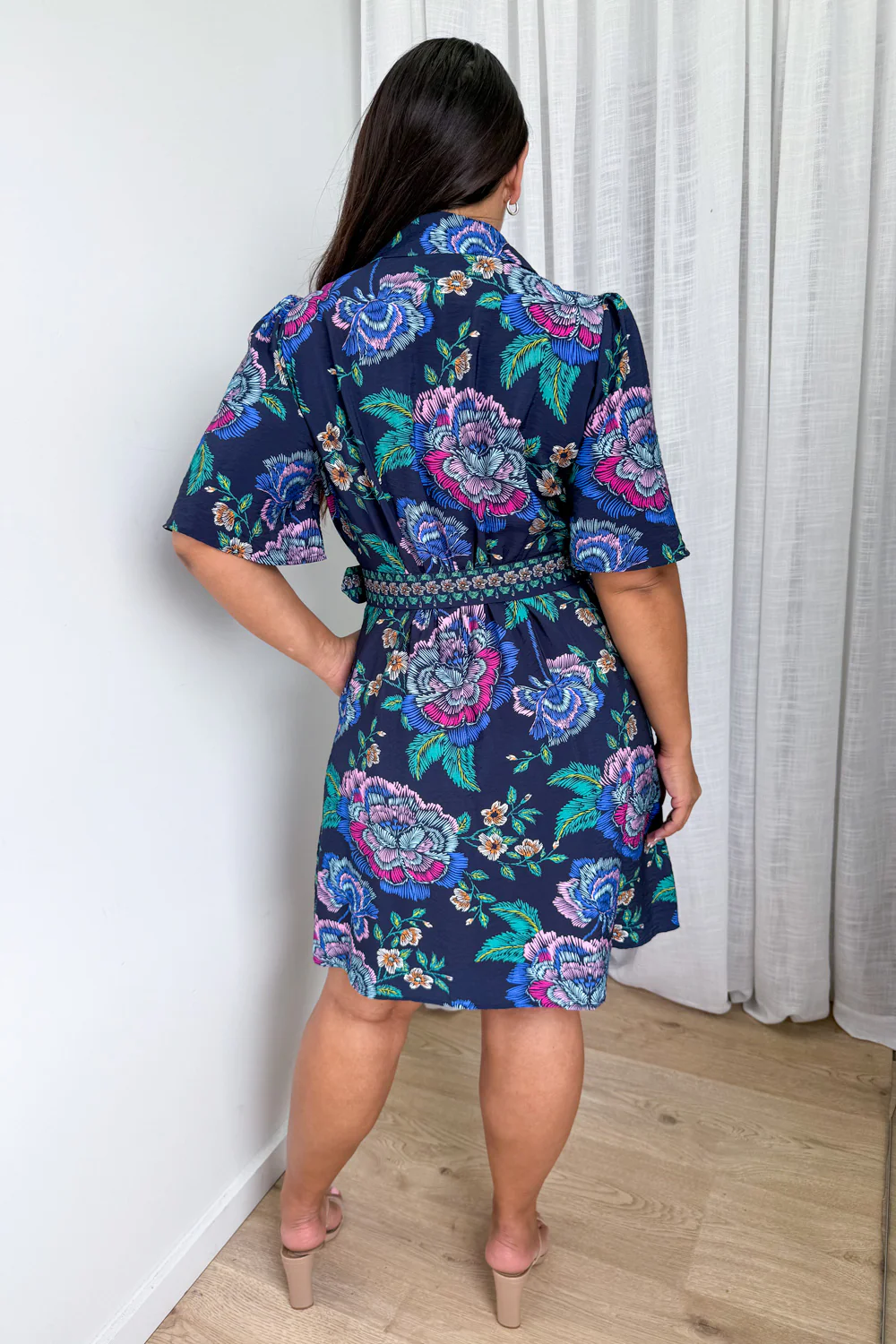 Mabel Dress - Navy Floral - Image 10