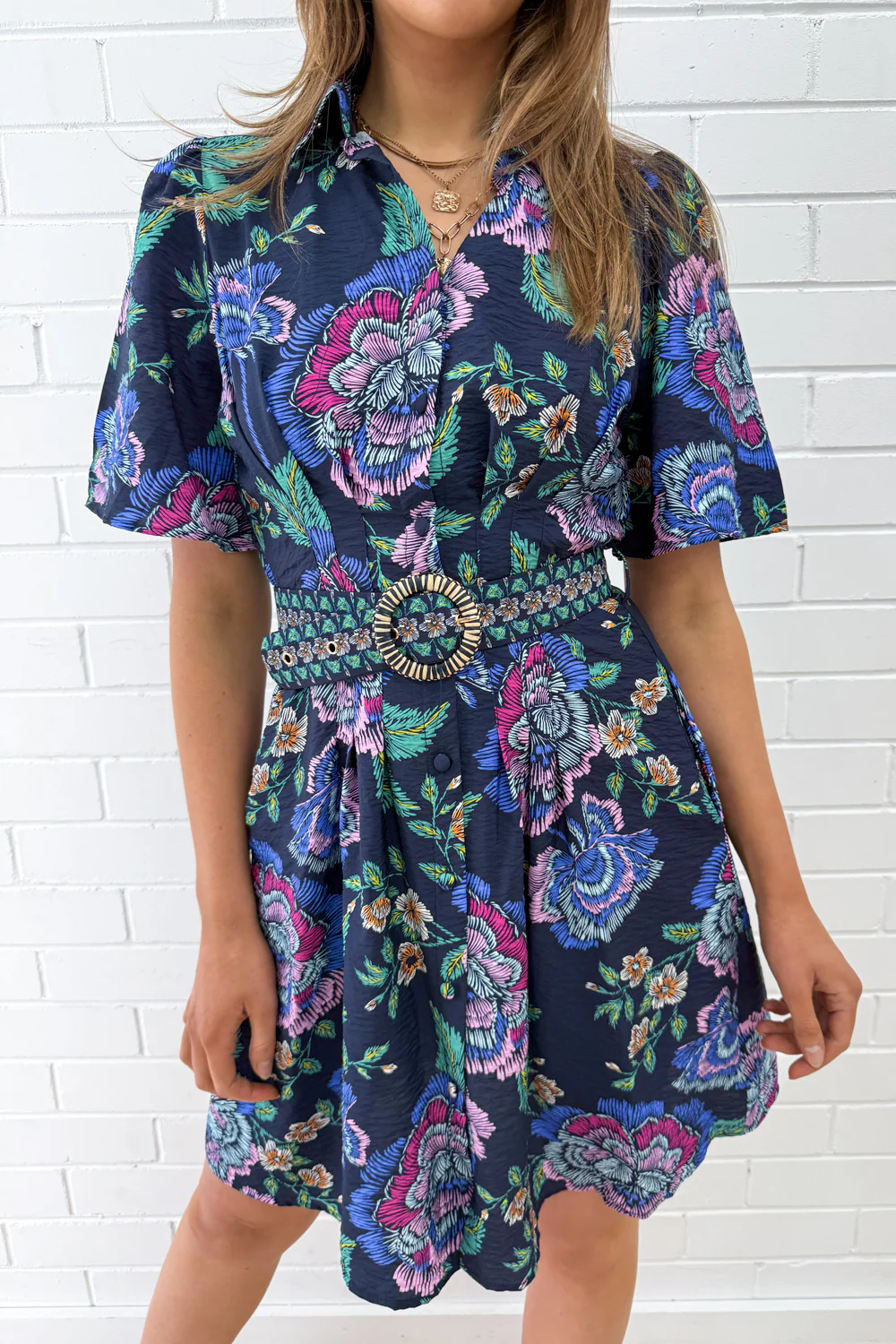 Mabel Dress - Navy Floral - Image 12