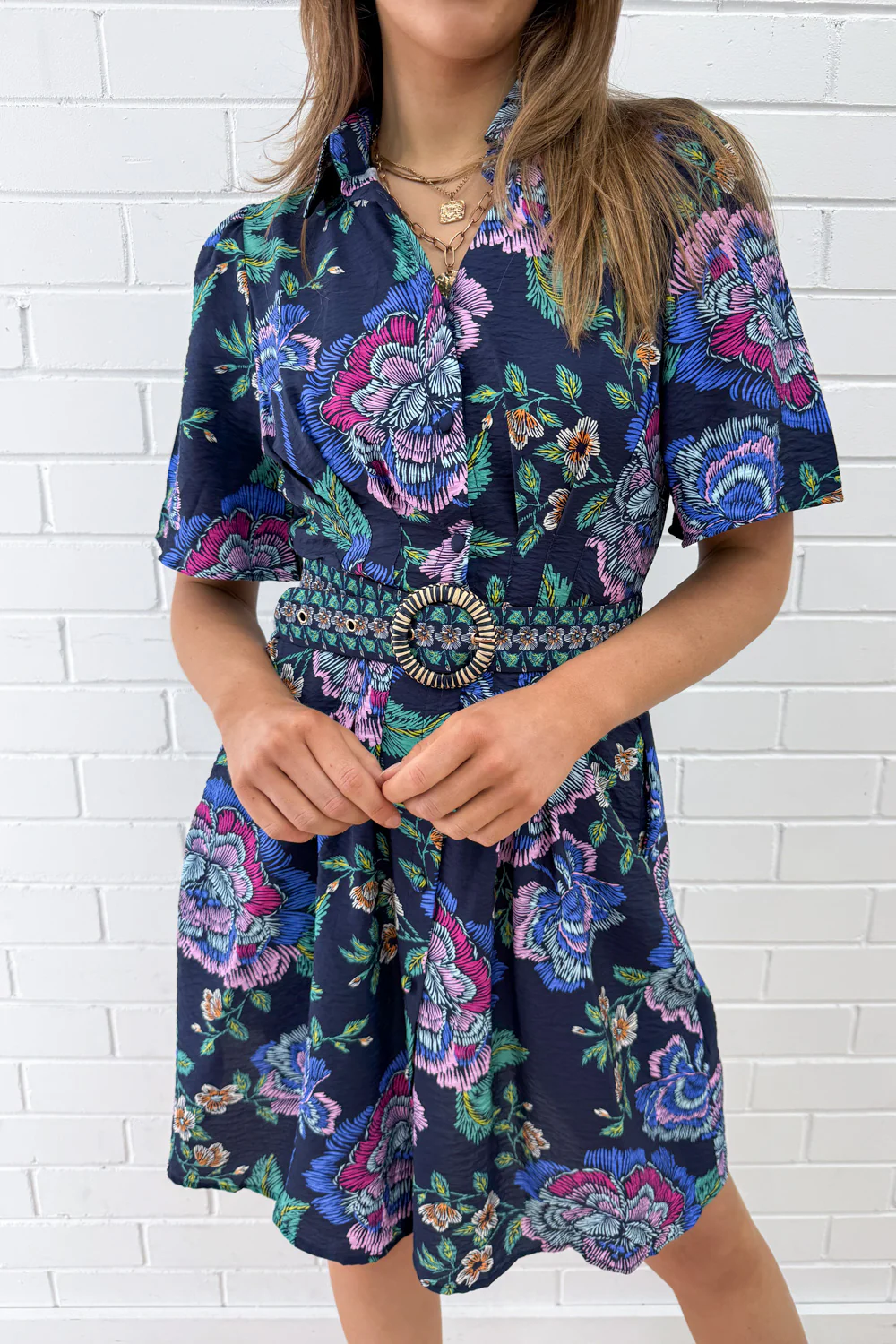 Mabel Dress - Navy Floral - Image 13