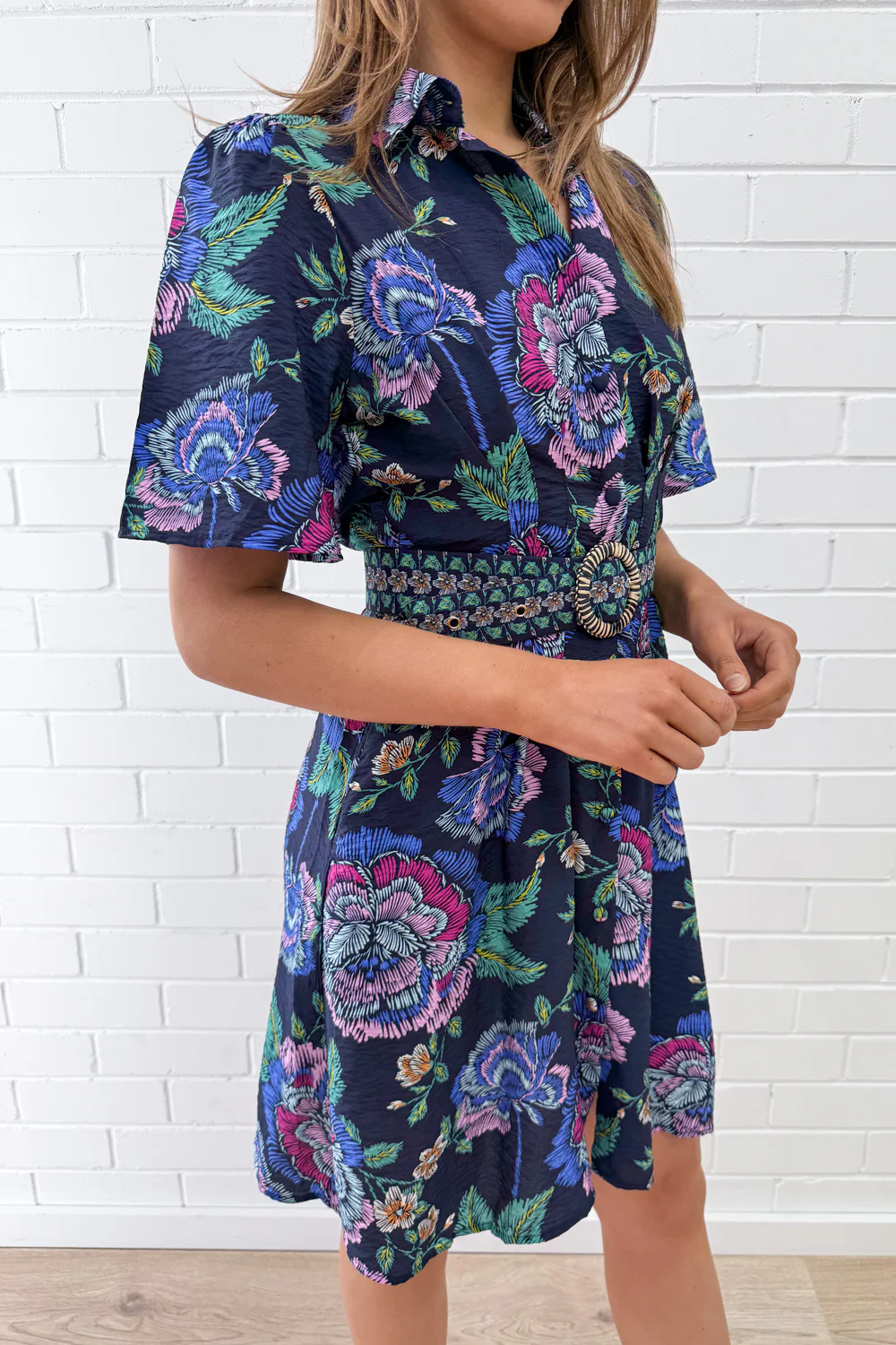 Mabel Dress - Navy Floral - Image 17