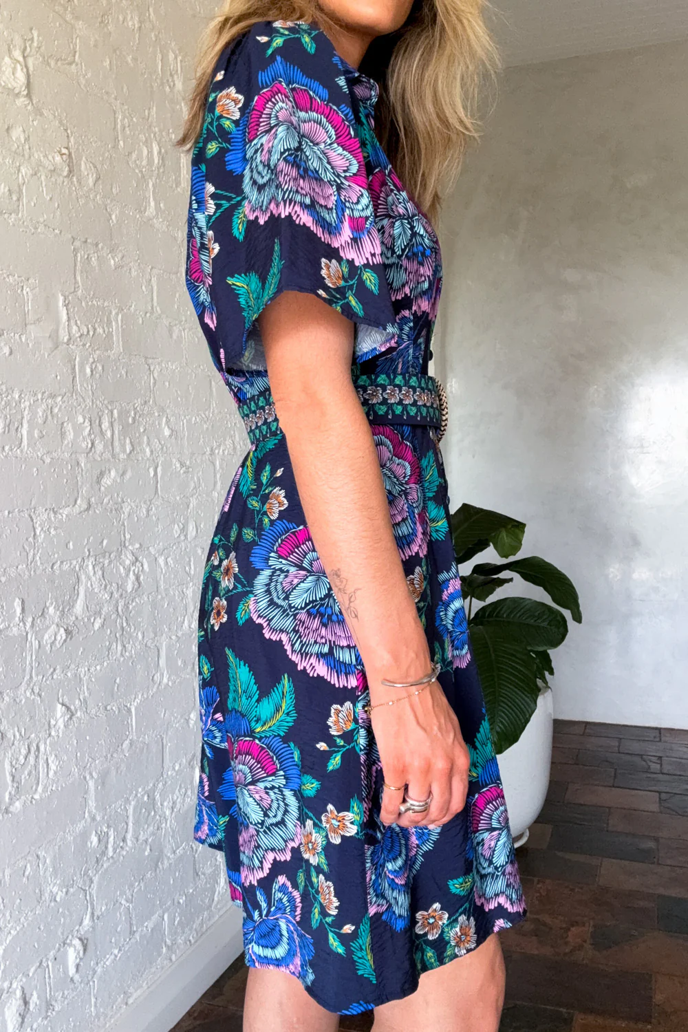 Mabel Dress - Navy Floral - Image 3