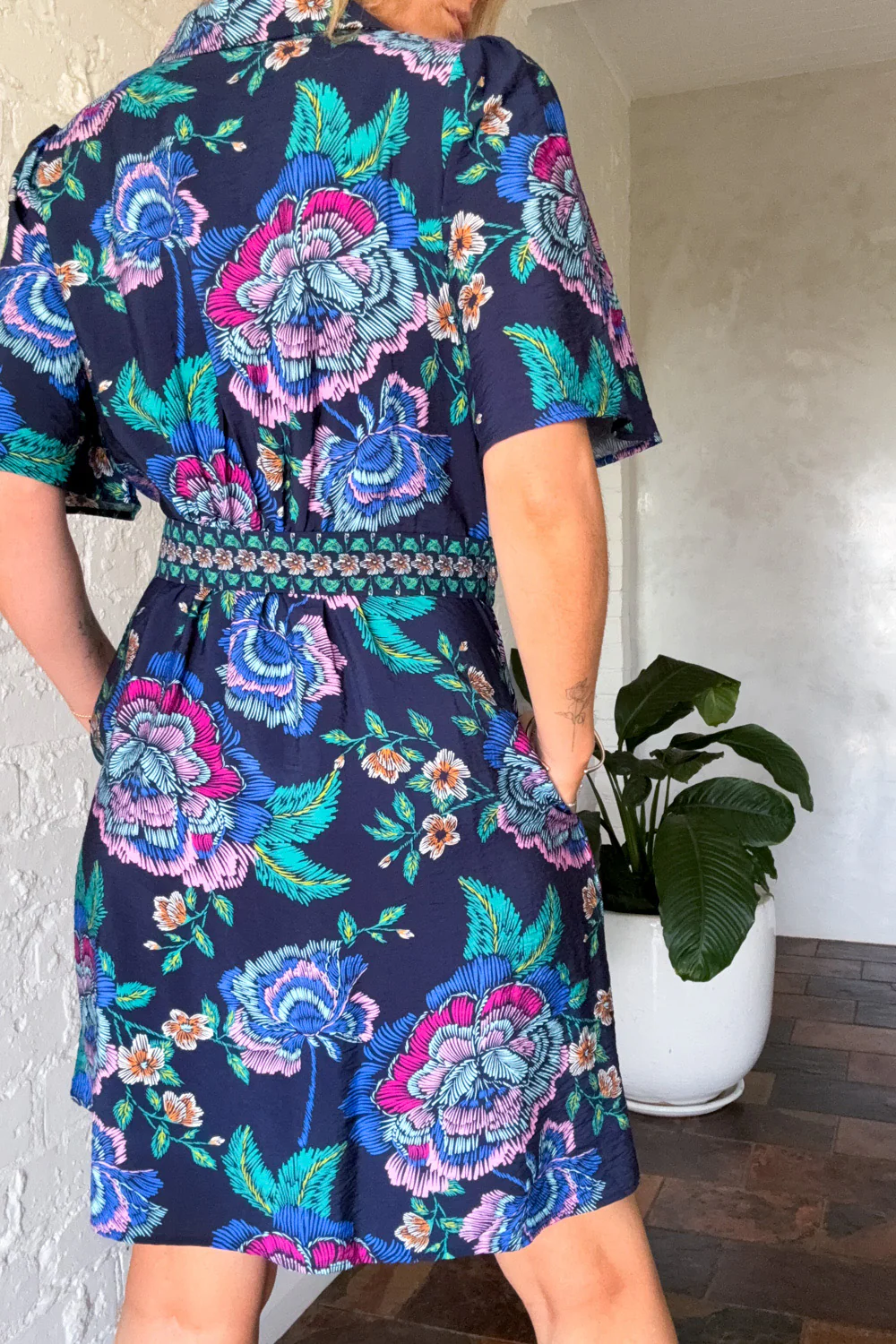 Mabel Dress - Navy Floral - Image 4