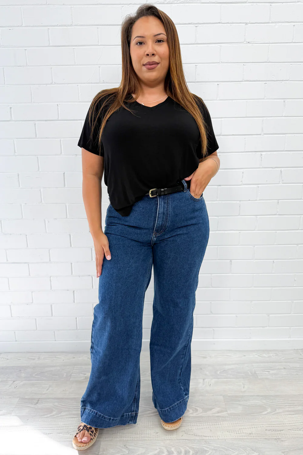 Maggie High Rise Wide Leg Denim Jeans - Image 12