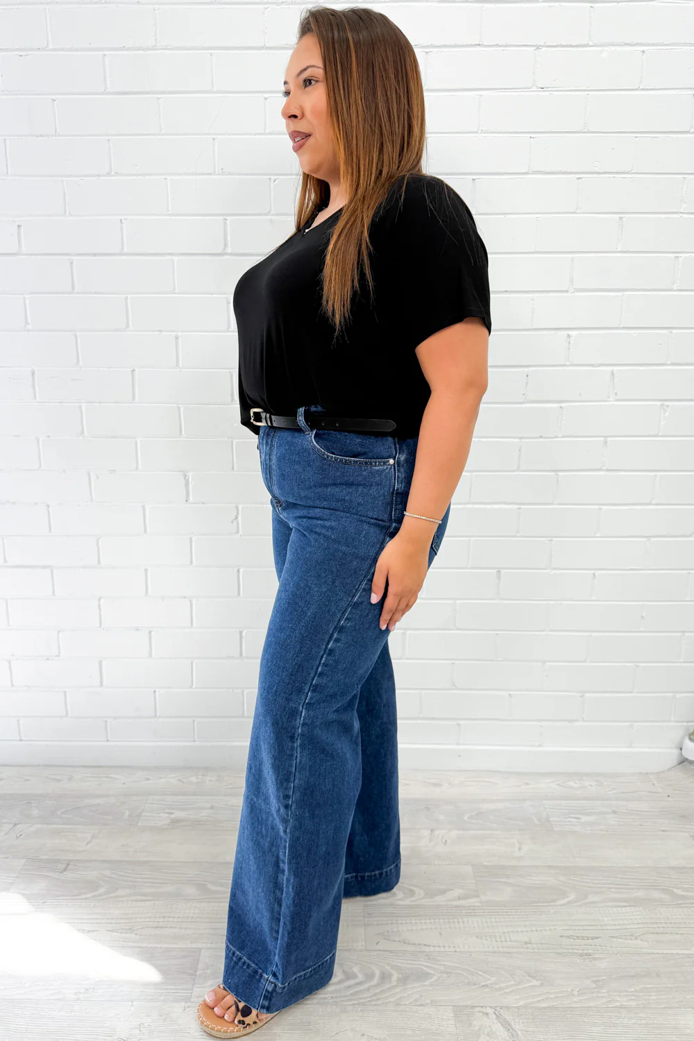 Maggie High Rise Wide Leg Denim Jeans - Image 14