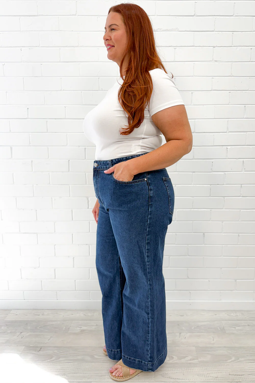 Maggie High Rise Wide Leg Denim Jeans - Image 18