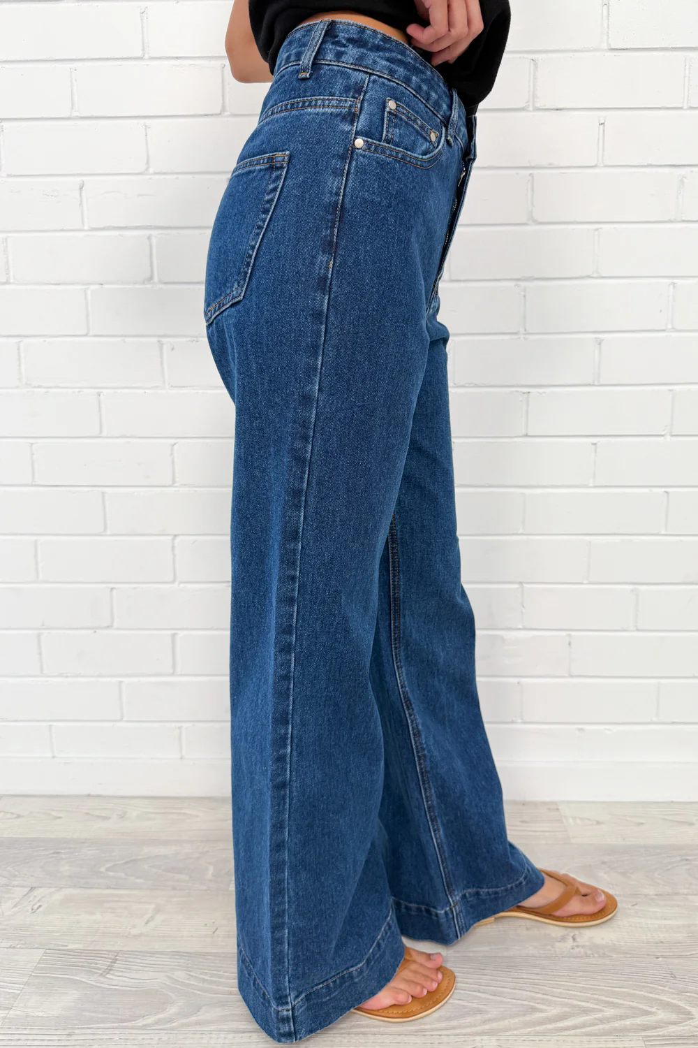 Maggie High Rise Wide Leg Denim Jeans - Image 4
