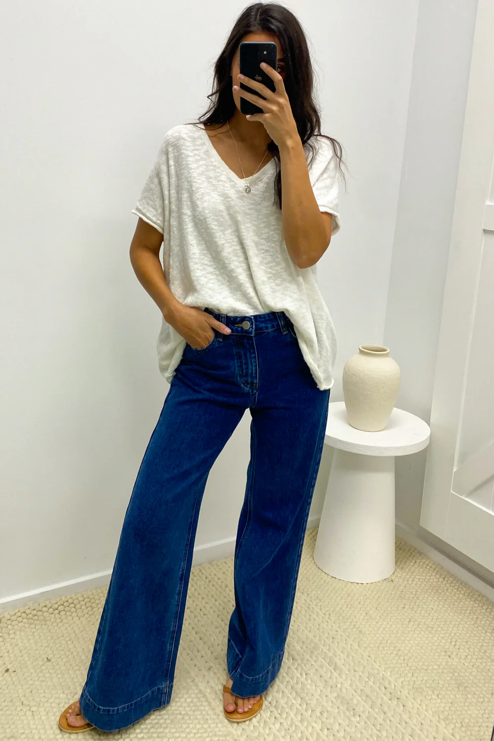 Maggie High Rise Wide Leg Denim Jeans - Image 8