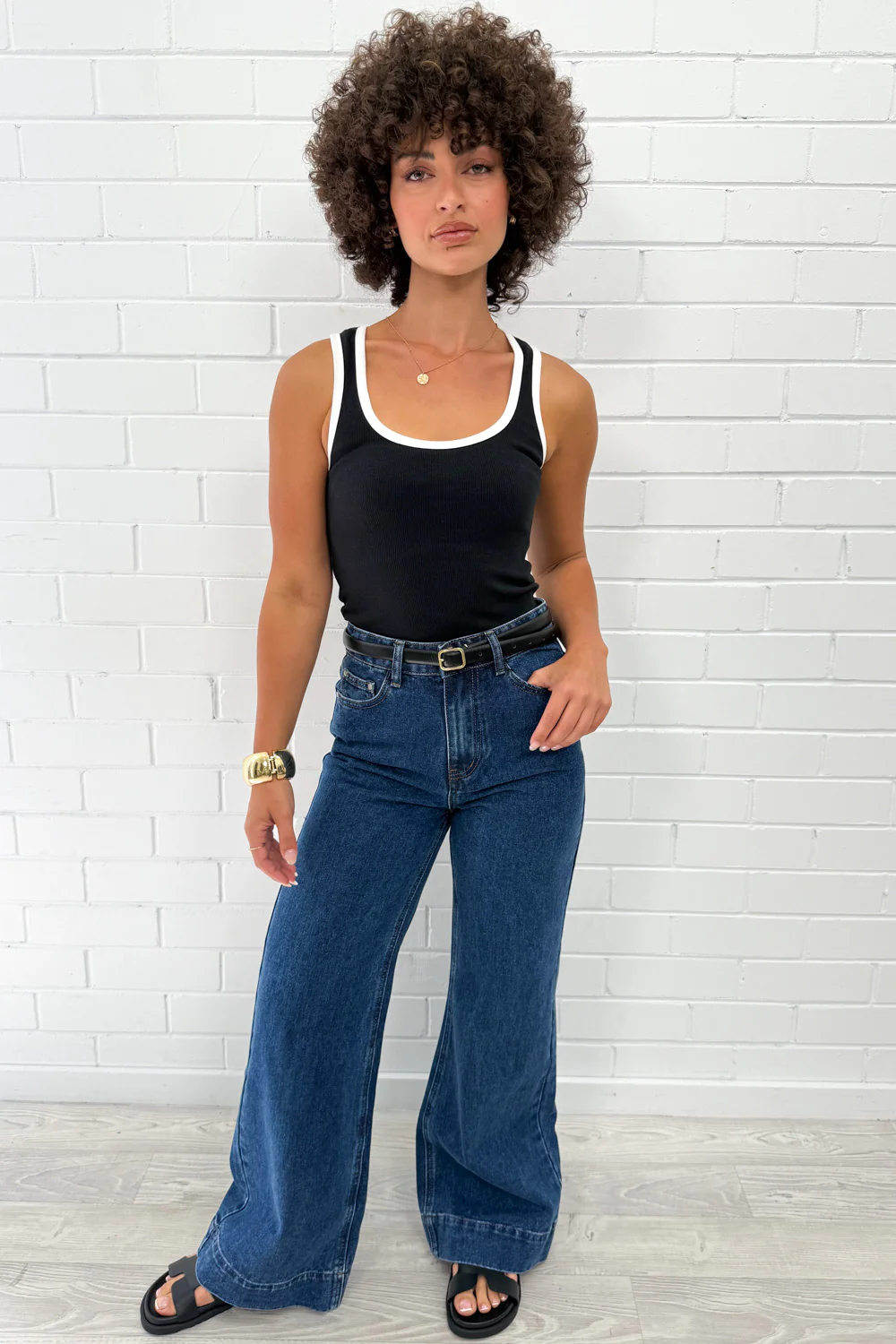 Maggie High Rise Wide Leg Denim Jeans - Image 9
