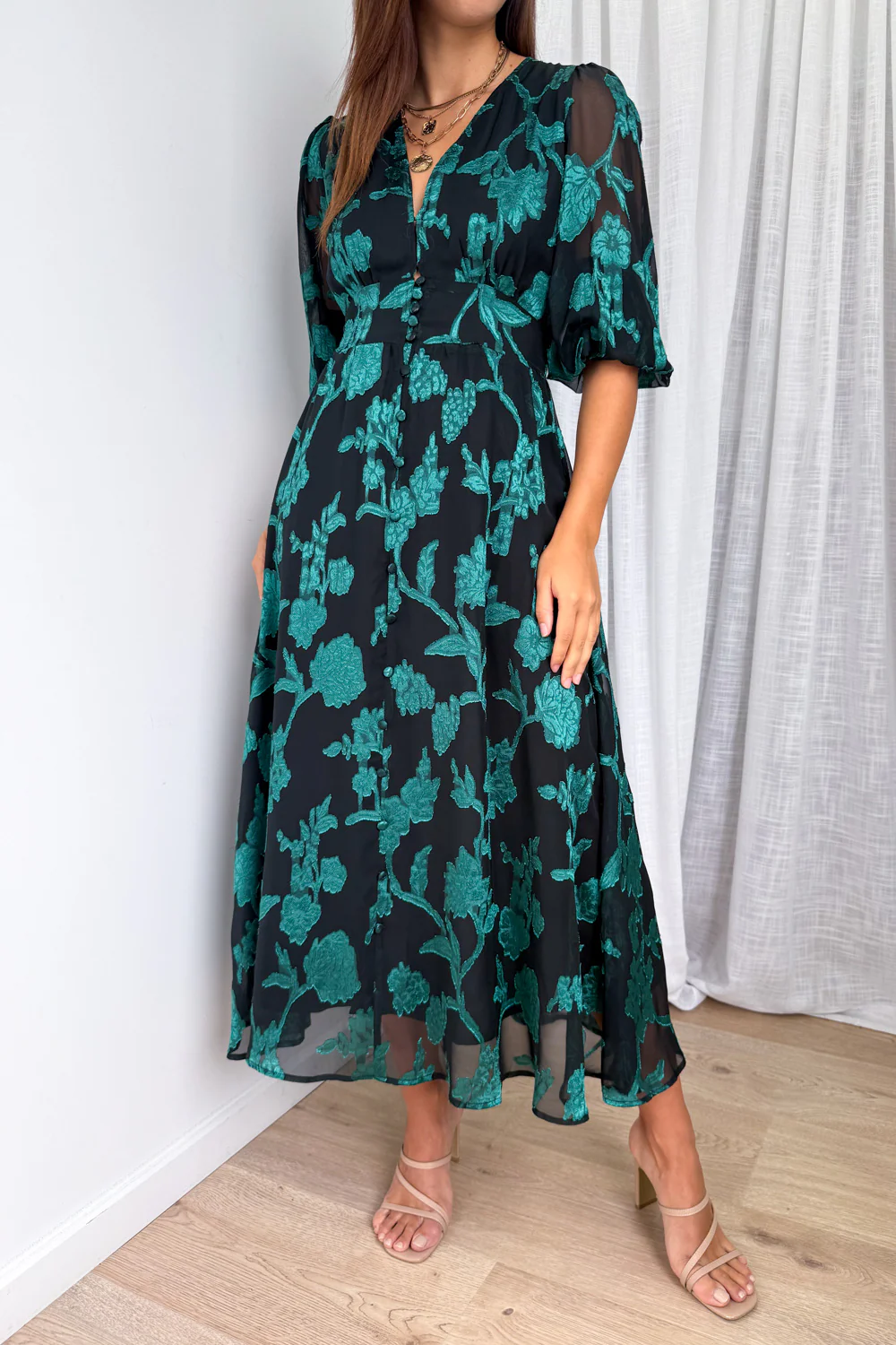 Magnolia Dress - Black Emerald - Image 3