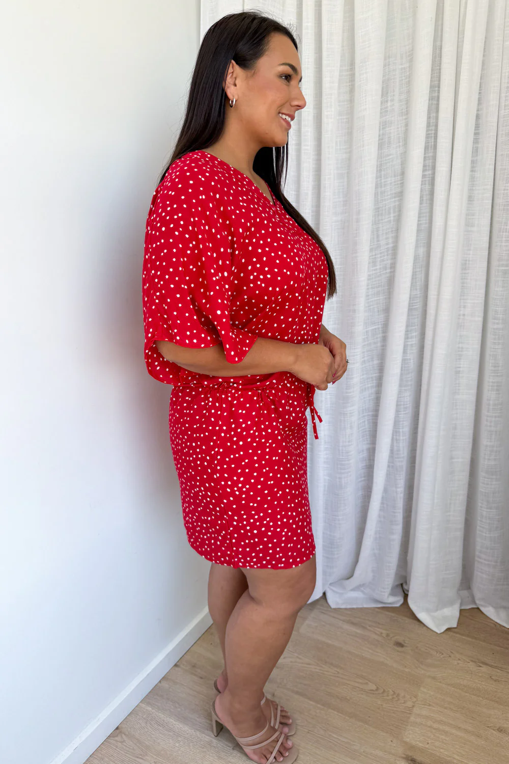 Mandala Kaftan - Dotty Red - Image 10