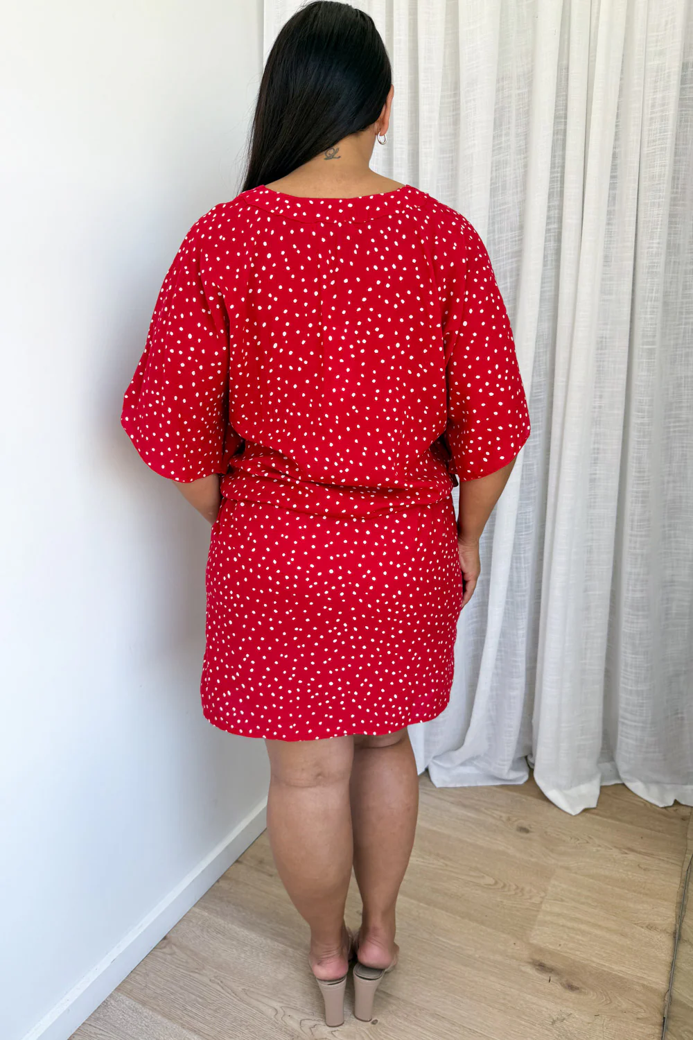 Mandala Kaftan - Dotty Red - Image 11