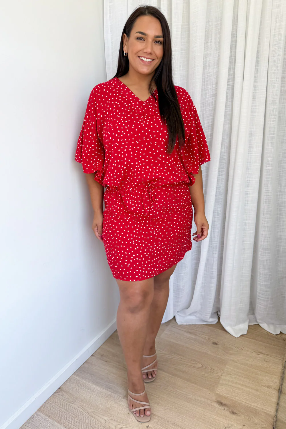 Mandala Kaftan - Dotty Red - Image 9