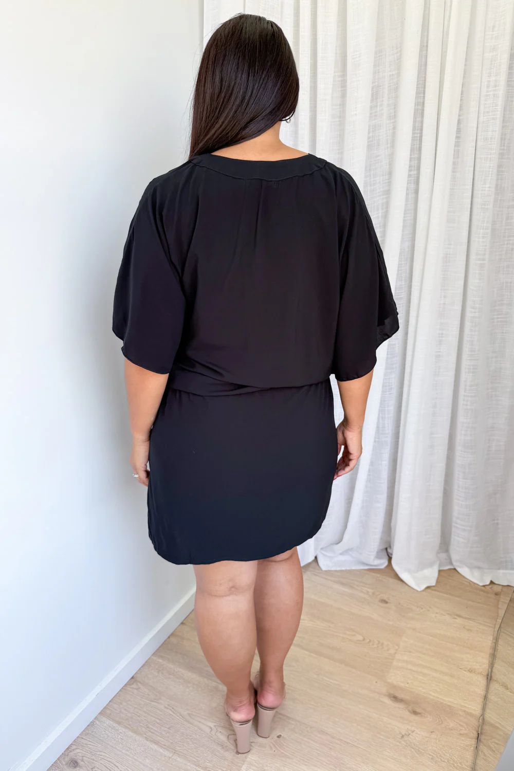 Mandala Kaftan - Plain Black - Image 11