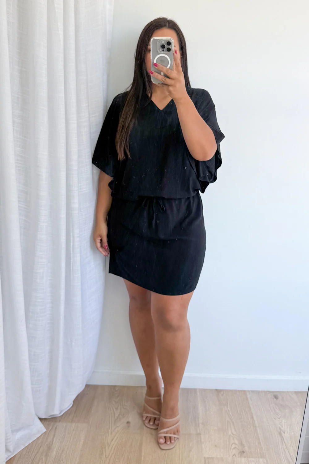 Mandala Kaftan - Plain Black - Image 8