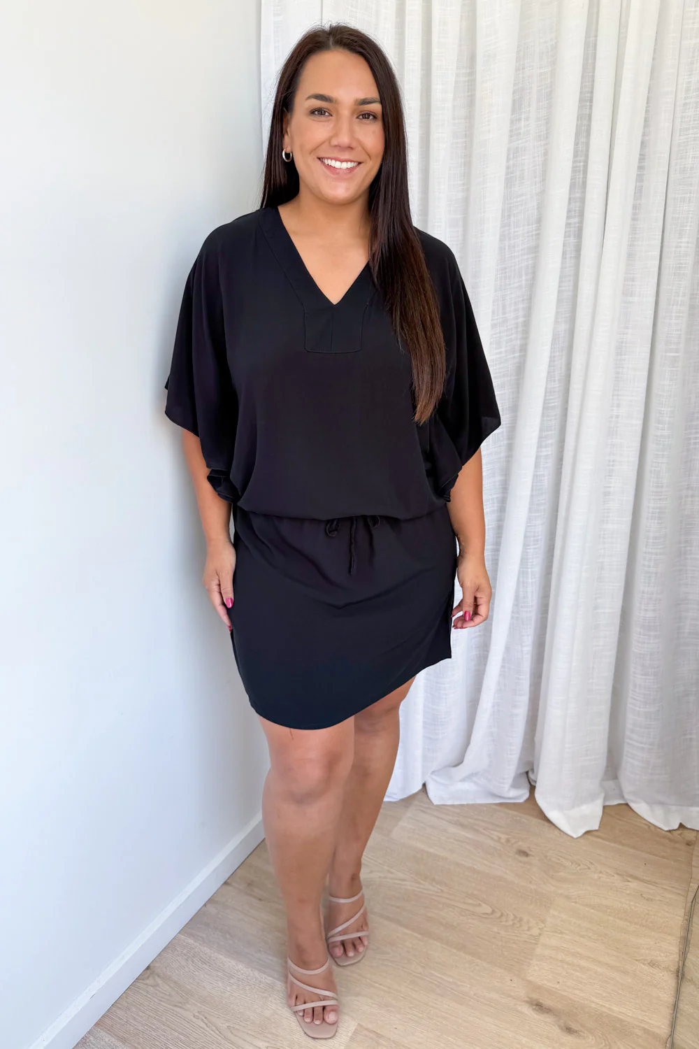 Mandala Kaftan - Plain Black - Image 9