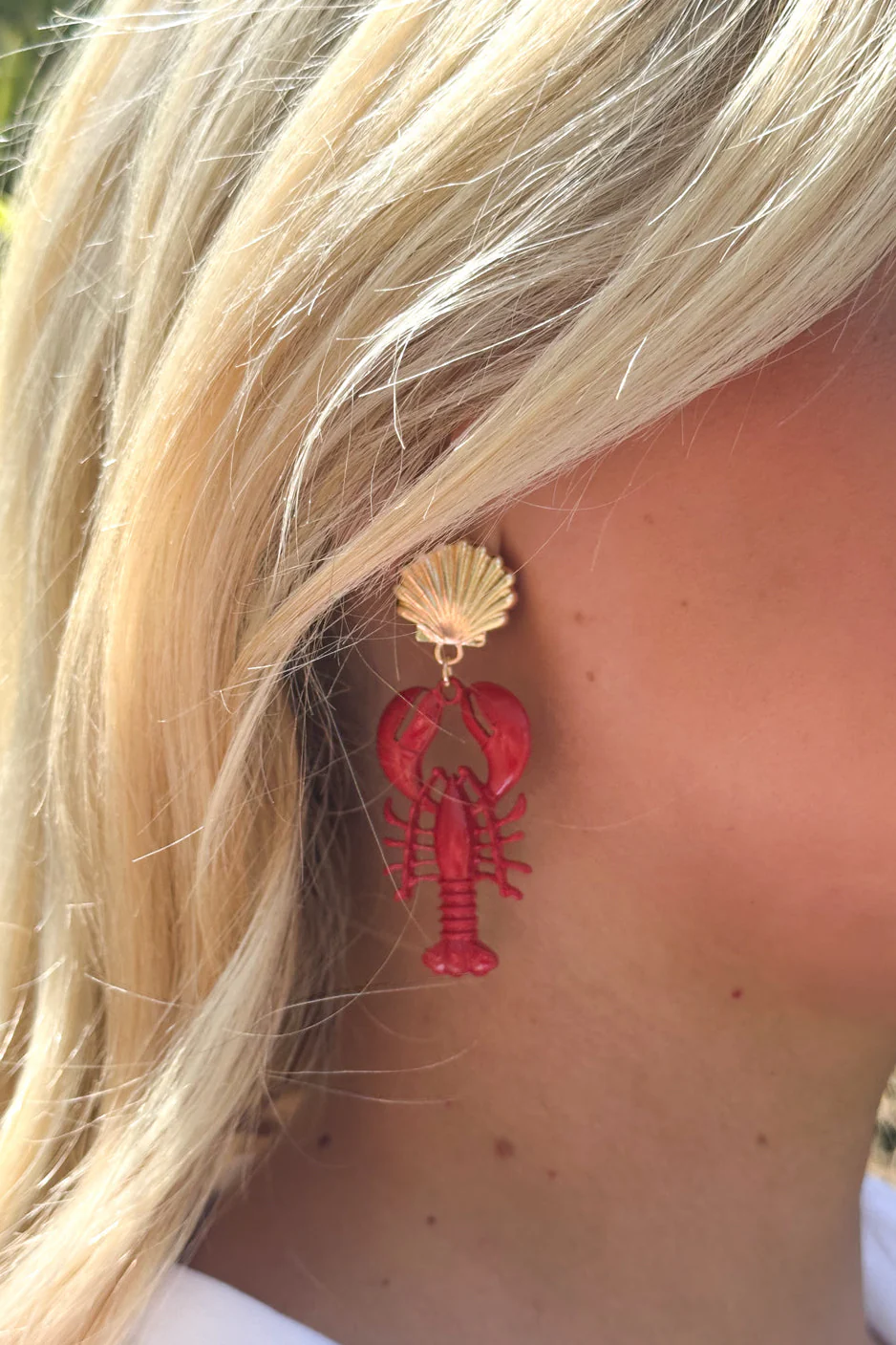 Marina Earrings - Red - Image 3