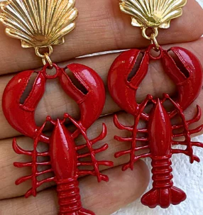 Marina Earrings - Red - Image 6