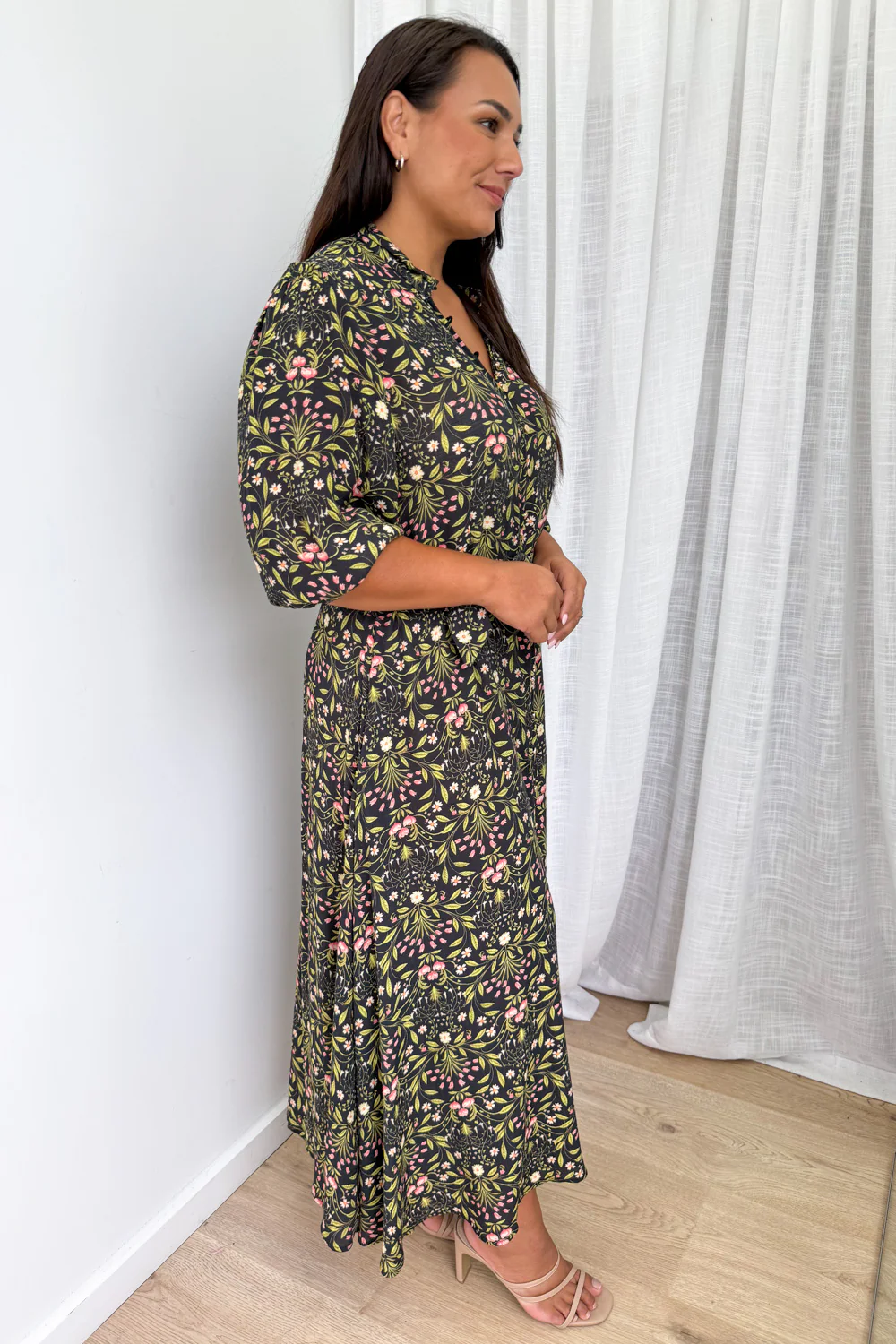 Marisa Maxi Dress - Black Floral - Image 10