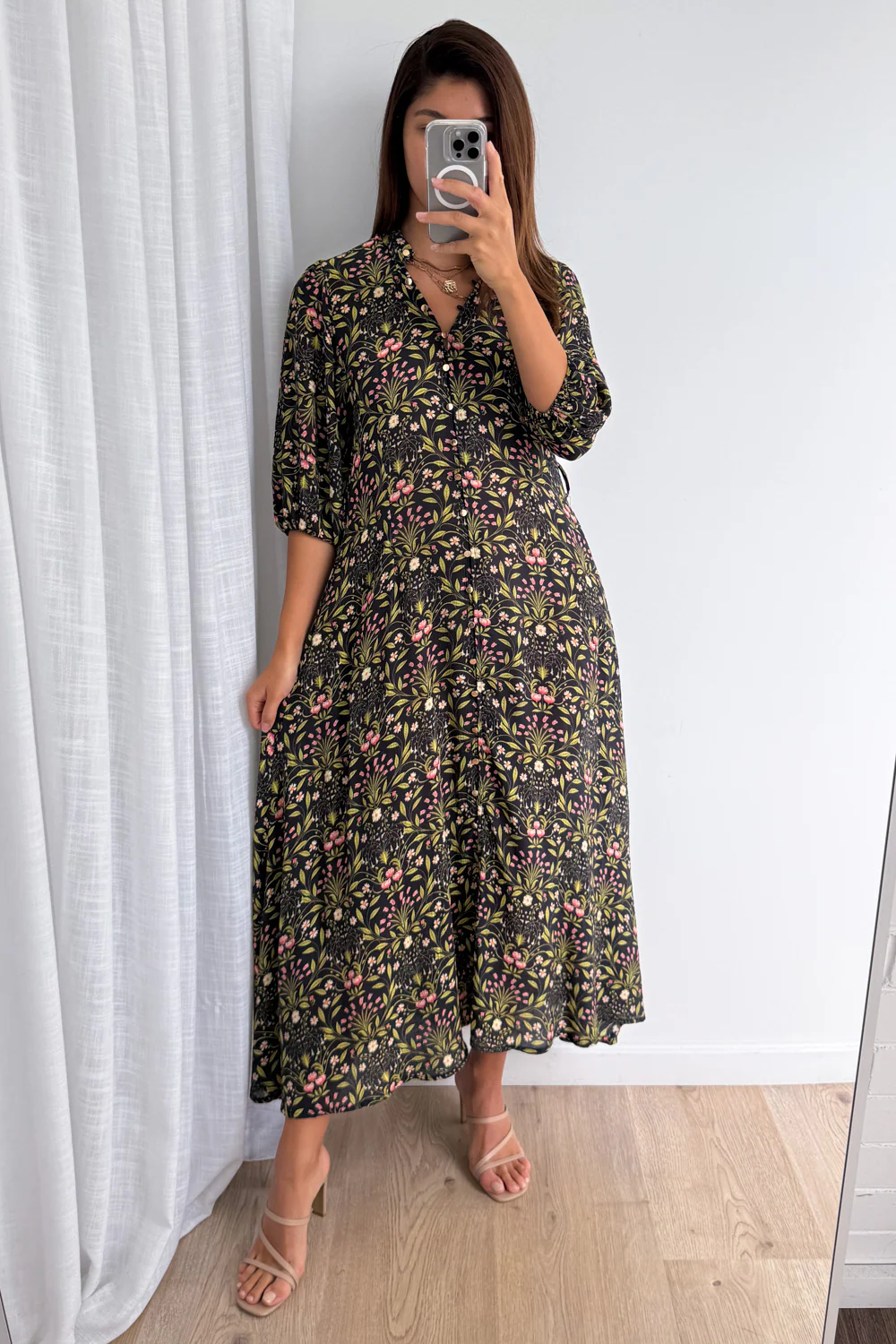 Marisa Maxi Dress - Black Floral - Image 6