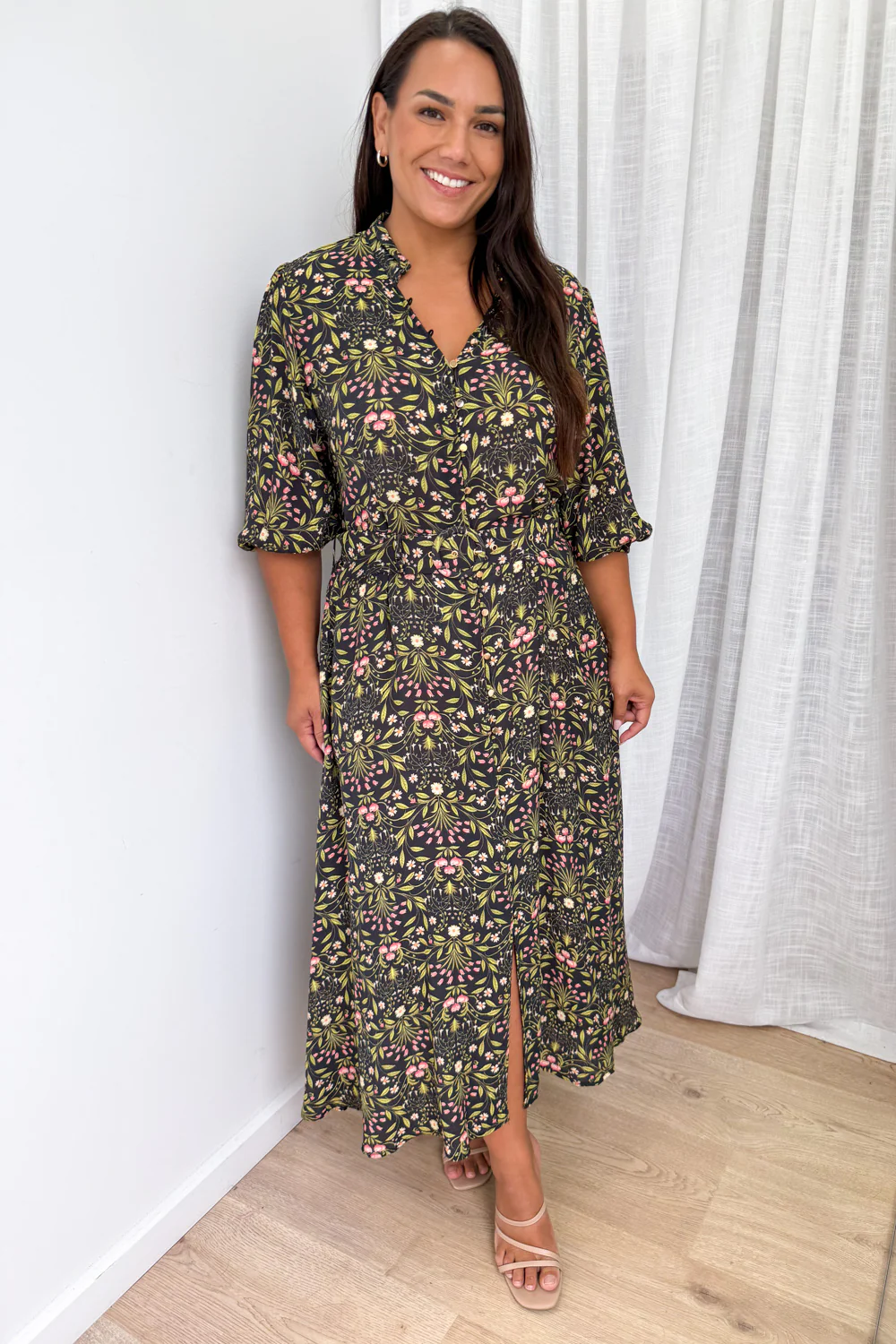 Marisa Maxi Dress - Black Floral - Image 9